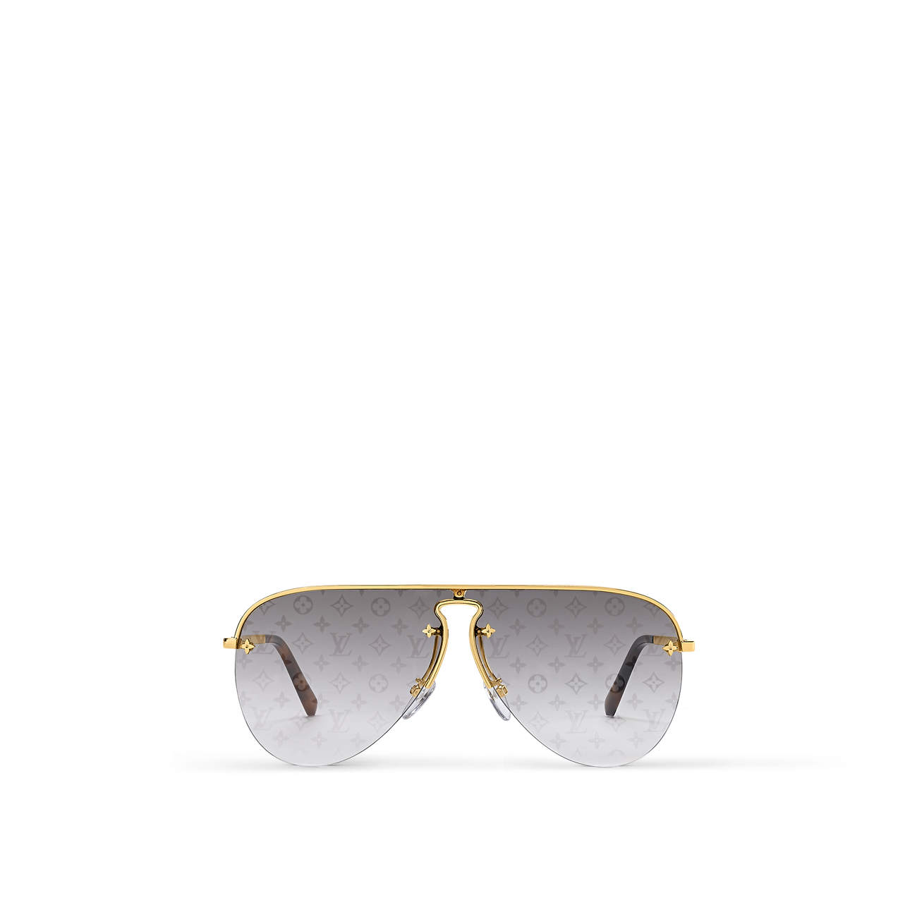 Grease Mask Sunglasses Luxury S00 Gold LOUIS VUITTON